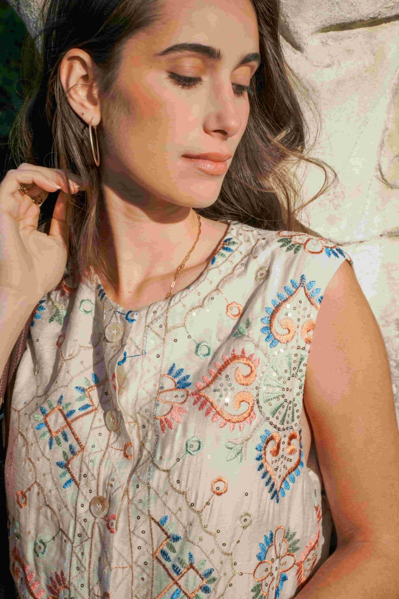 GILET S26117105 BEIGE