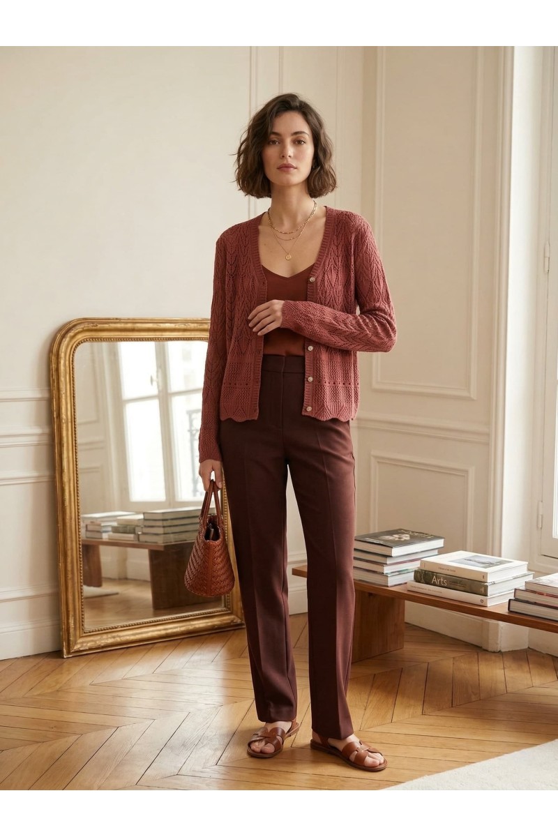 GILET S26104011 BRICK